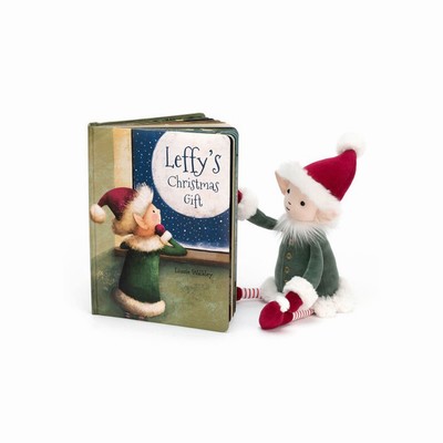 Jellycat Leffy's Christmas Gift and Leffy Elf Medium UK | 12734YUIP